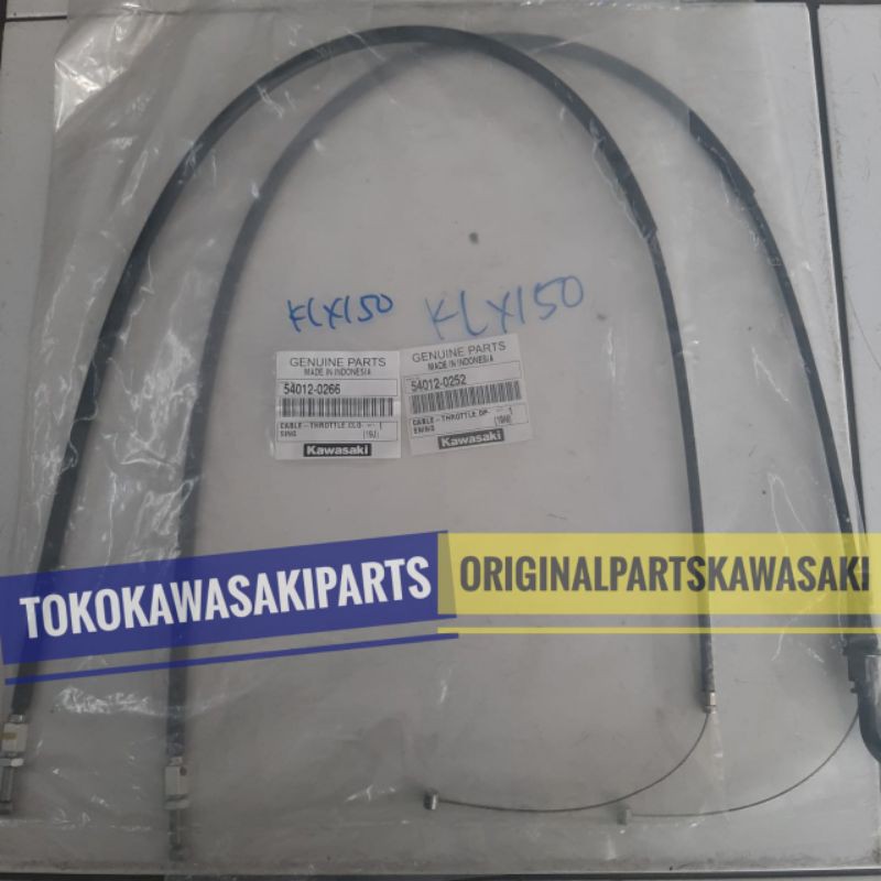 kabel gas tali gas set open dan close KLX 150 PnP Ninja 250 Ninja Karbu 250 Ori