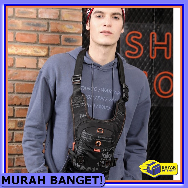 Tas Selempang Pria Distro Waistbag Import Sling Bag Slempang J7D1 IA795 Tas Selempang Pria Tas Kanv