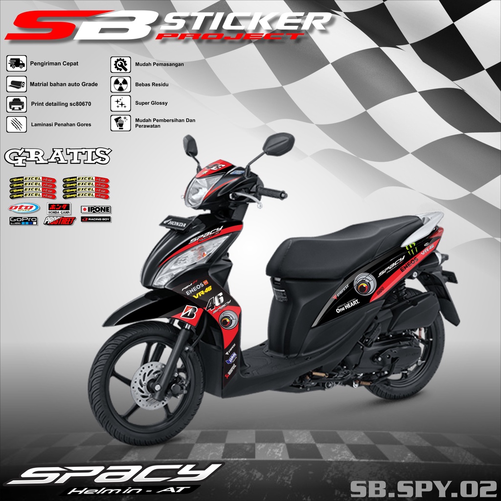 STRIPING SPACY 2011-2018 - STRIPING HOLOGRAM HONDA SPACY 2011-2018 RACING