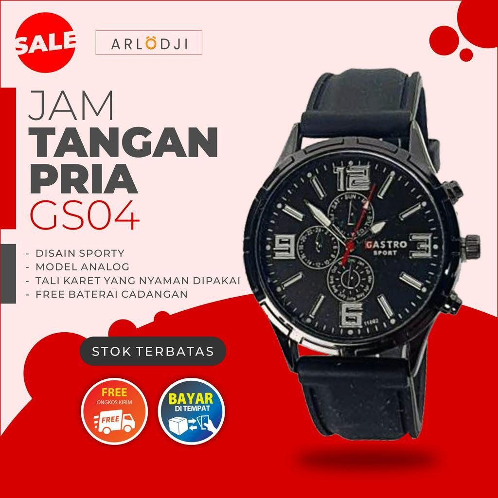 Jam Tangan Cowok & Cewek Analog Tali Karet Sport GS04 Original Murah
