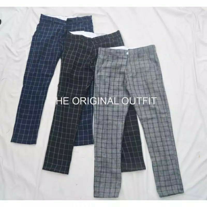 Celana Panjang Tartan  / Celana Kotak Kotak Premium Original Outfit / Celana Chino Tartan