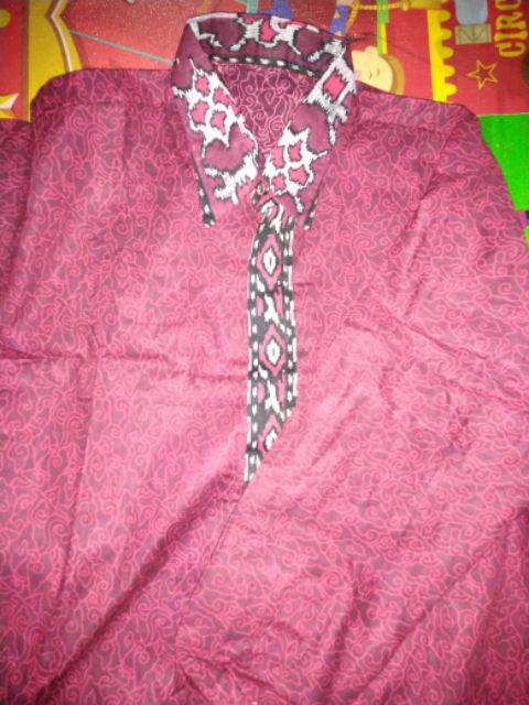 Batik Couple Keluarga Sania Ruffle Ori Ndoro Jowi Dnt Mega Mendung Merah