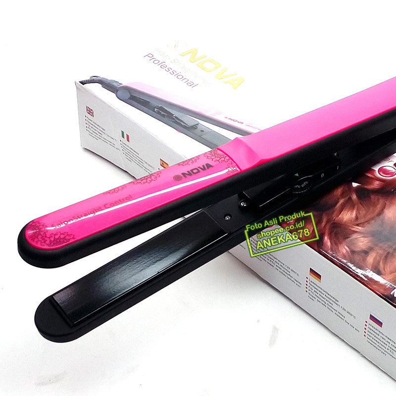 NOVA NHC 817 CRM ALAT CATOK RAMBUT CATOKAN LURUS CURLY HAIR IRON KERAMIK PENGERITING RAMBUT