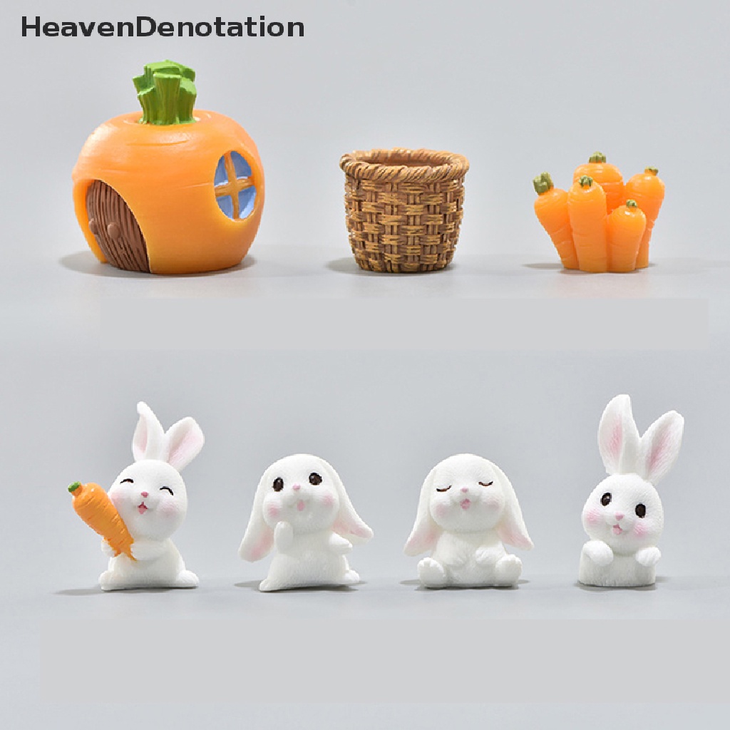 (Heavendenotation) Miniatur Kelinci Sunmmer Bahan Resin Untuk Dekorasi Taman