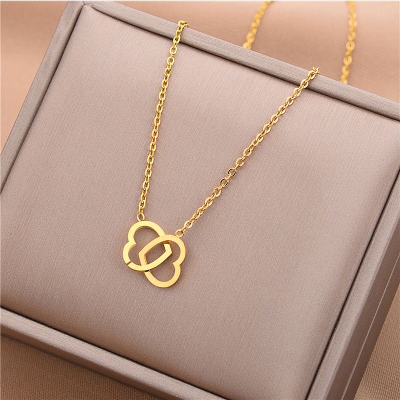 Kalung love gandengan titanium korea style anti karat