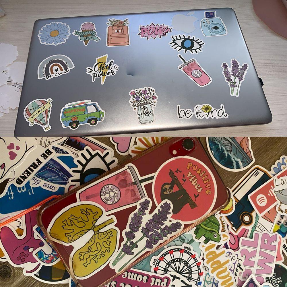 [Elegan] Stiker Peringatan Gitar Notebook 50 Pcs Laptop DIY Scrapbook Motor Alat Tulis Stiker Mainan Klasik Dekorasi Stiker Tanda Stiker