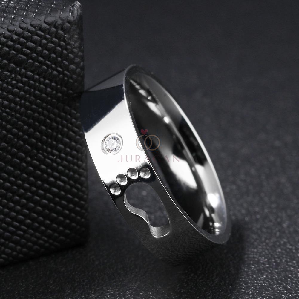 [HIGH QUALITY] Cincin Couple BUCIN R60 Titanium Ukir Nama + Box Cincin Beludru + BONUS Gelang Couple