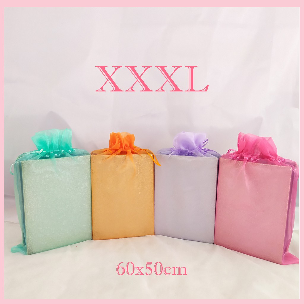 [SIZE XXXL] Tas Serut ORGANZA organdi tempat serahan buku yasin hampers parcel kantong serut