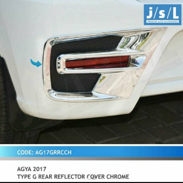 Ring reflektor new Agya 2017/ rear reflektor cover chrome jsl