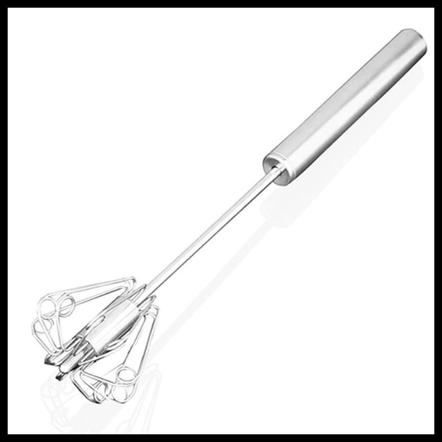 Grab Medan ALAT KOCOK MAKANAN WHISK MIXER SEMI AUTOMATIC KITCHEN TOOLS ZHEGW 1632 - SILVER