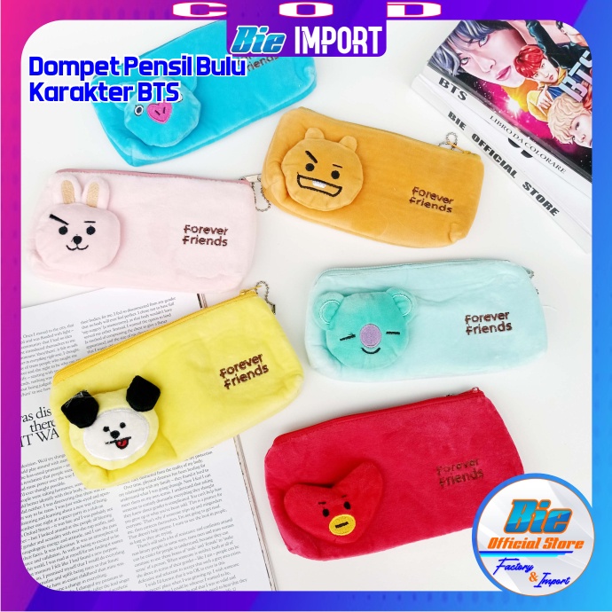 Dompet Pensil BTS Korea Boneka Kepala Impor Best Seller
