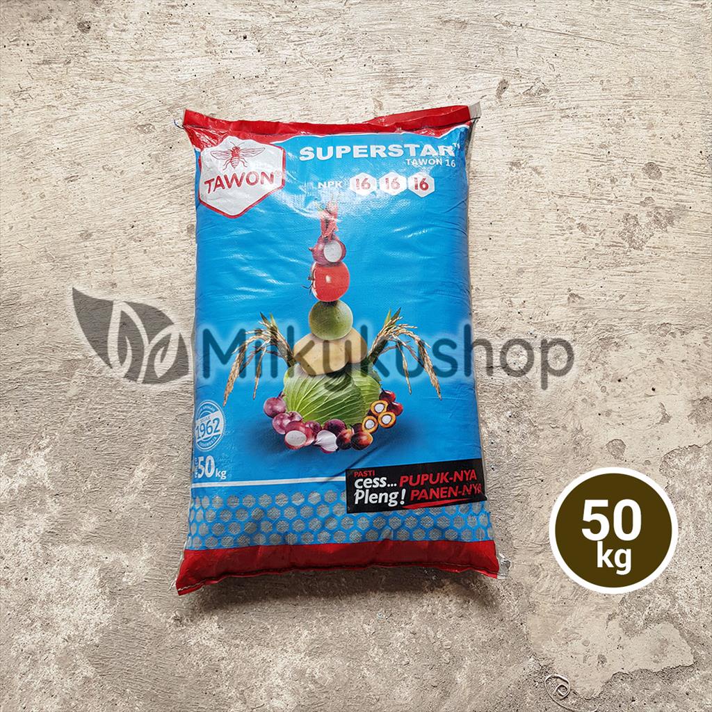 PUPUK TAWON NPK 16 16 16 BERAT 50 KG KEMASAN PABRIK VIA GOSEND GRAB