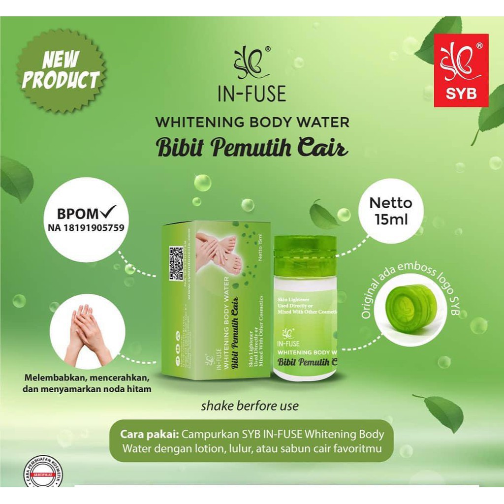 SYB Bibit Cair Infus 15 ml Bibit Pemutih Cair Infuse Water Lotion