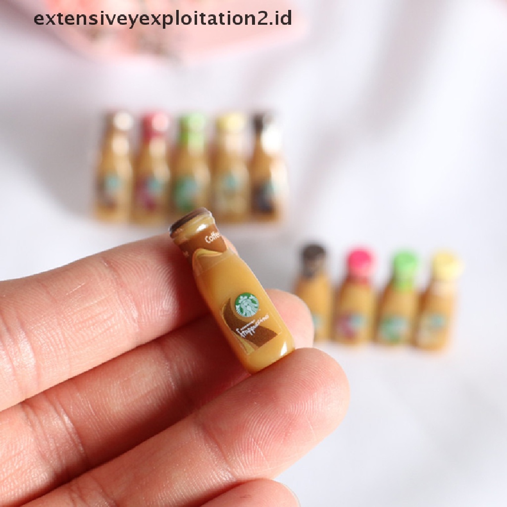 1 / 5Pcs Miniatur Botol Kopi Bahan Resin Skala 1: 12 Untuk Rumah Boneka