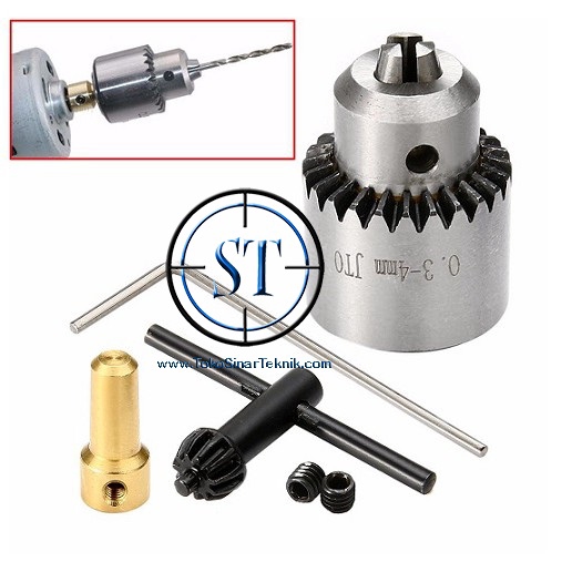 JT0 Micro Chuck Adaptor Multi 0.3 - 4mm Motor Electric Mini Drill Taper Mounted JT0