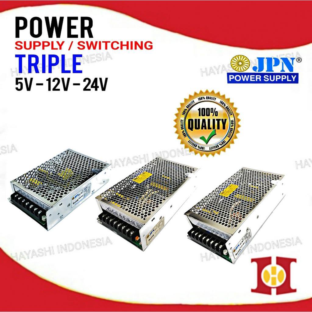 Adaptor Power Supply Switching 5V 12V 24V DC Triple CCTV LED Relay