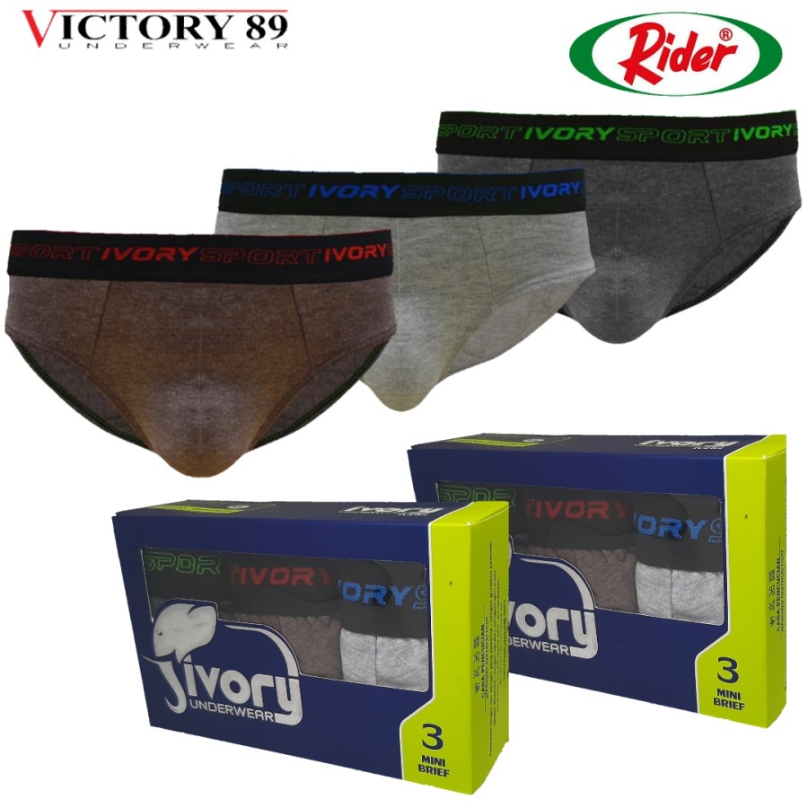 Celana dalam Pria Rider Mini Brief Ivory 202