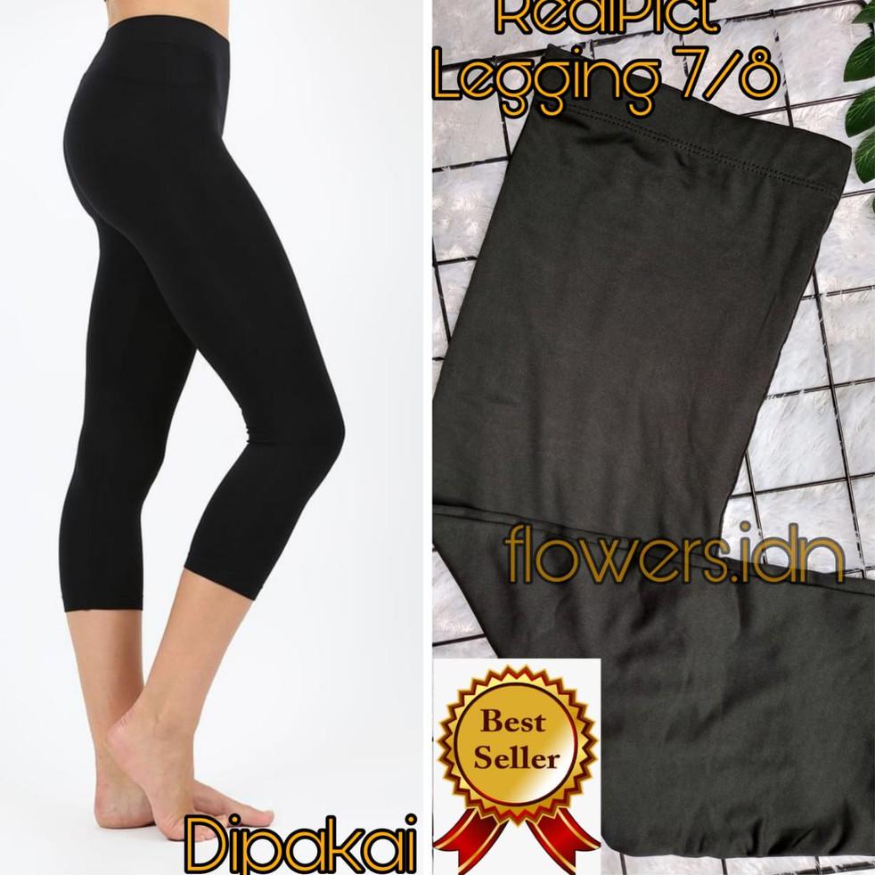 LB.11Au22e– Leging 3/4 Bawah Lutut ALL Size Slim - Jumbo Celana legging Lejing Pendek Wanita Spamdek