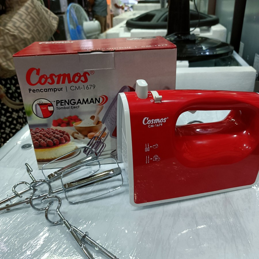 HAND MIXER COSMOS TURBO CM1679 CM 1679 5 KECEPATAN PENCAMPUR PENGADUK ADONAN KUE