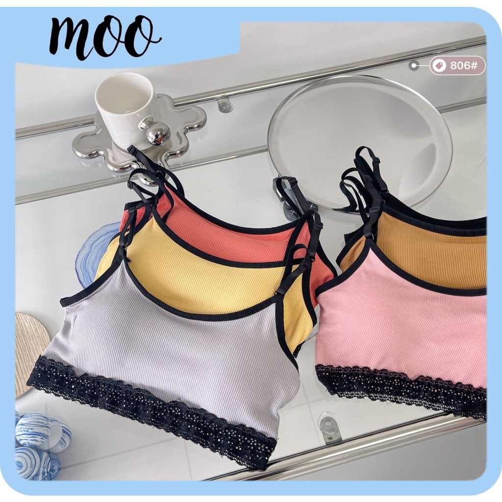 MOO B717 BRA CROP SEXY KEMBEN RENDA MODEL BUSA SOFT COMFORT TALI CROP TOP Bralette Tali COD