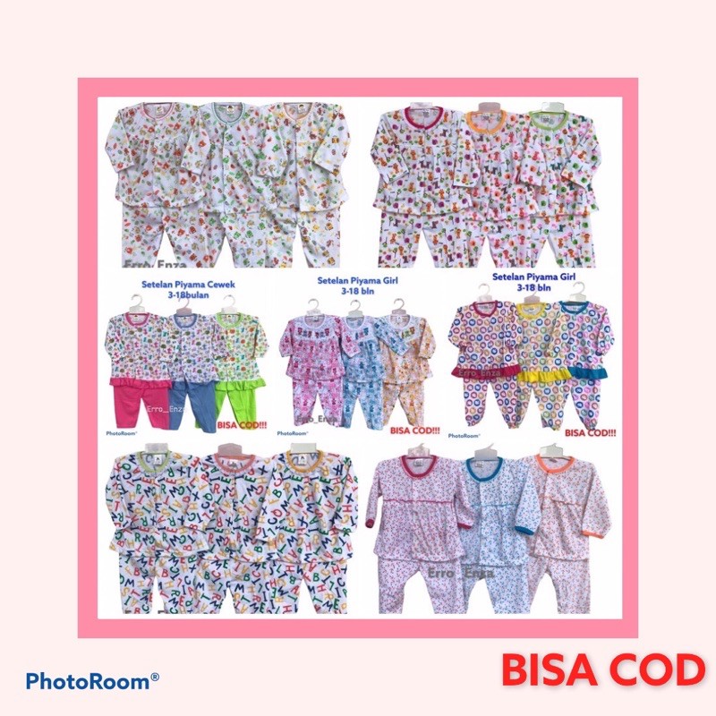Baju Bayi Perempuan 3-18Bulan / setelan baju bayi perempuan/ Piyama Bayi Perempuan