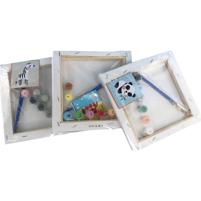 

TERBARUU!! Children Canvas Painting-Painting by Number- Prakarya Anak- Kanvas TERBARU