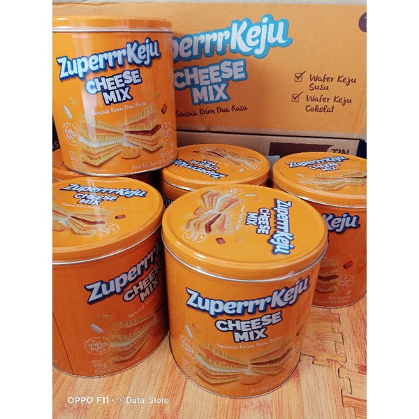 Zuperrr Keju Cheese Mix Wafer Kaleng Wafer Keju