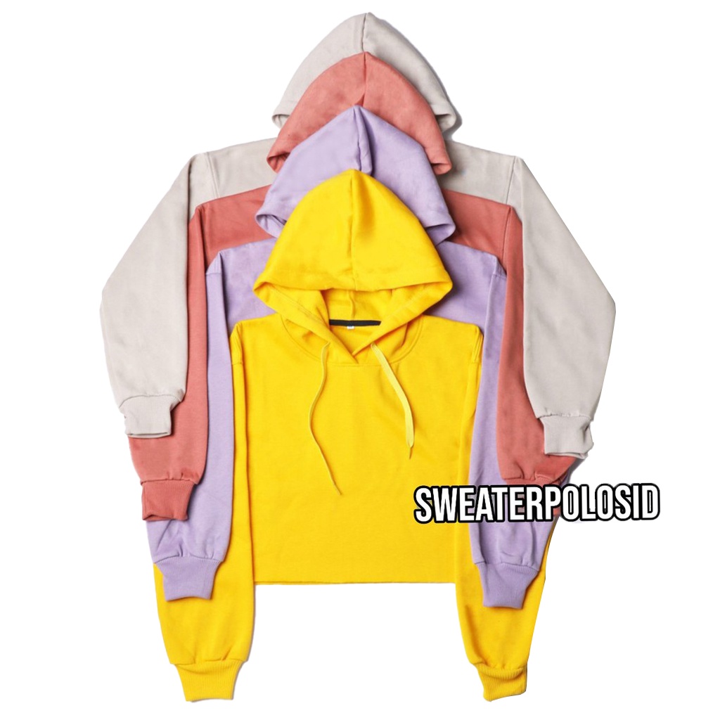 SWEPO Crop Hoodie Jumper