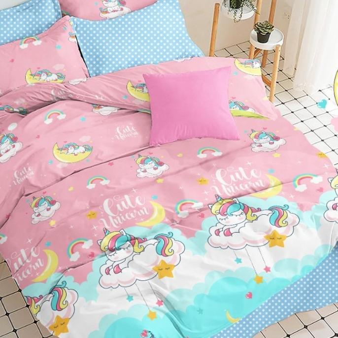 PROMO Sprei Anak Katun Motif Jepang Unicorn, 120x200, Sprei Premium/SPREI 180X200/SPREI AESTHETIC/SP