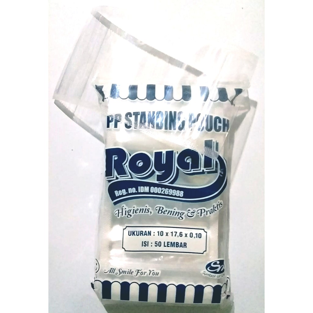 Royal PP Standing Pouch Plastik Klip 10X17,6X0,10
