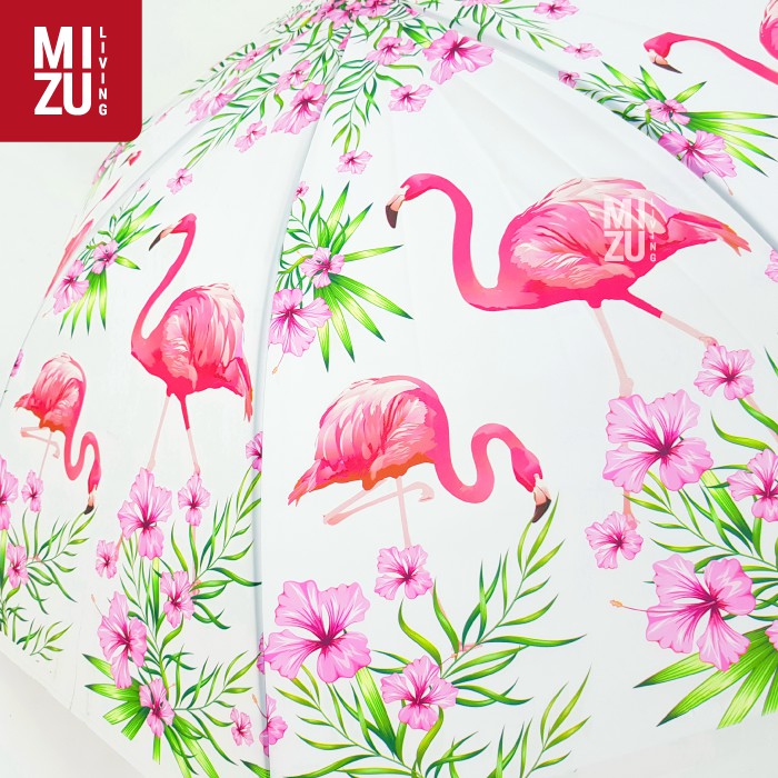 [CLEARANCE SALE] FLAMINGO GARDEN Rain Umbrella Payung Hujan Fashion Korea Semi Doff Translucent