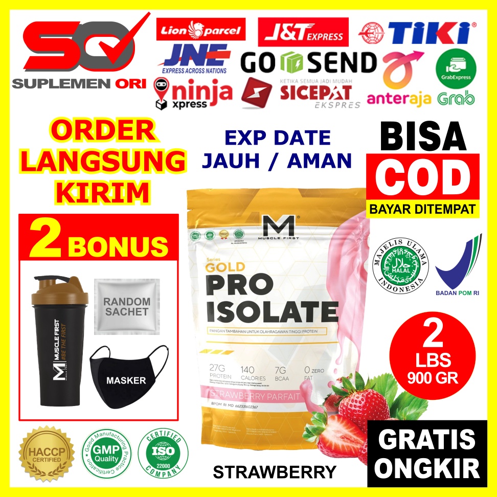 M1 GOLD PRO ISOLATE 2Lbs 900Gram ASLI ORIGINAL HALAL BPOM Muscle First M1 PRO ISOLATE 2Lb 900Gr Musc
