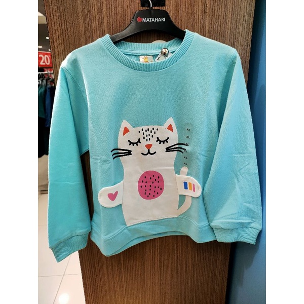 baju lengan panjang anak perempuan merk little M,barang original matahari dept.store