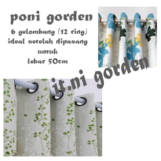 IT.NI  Gorden Poni 6 Gelembung SATIN BRIDAL 12 RING