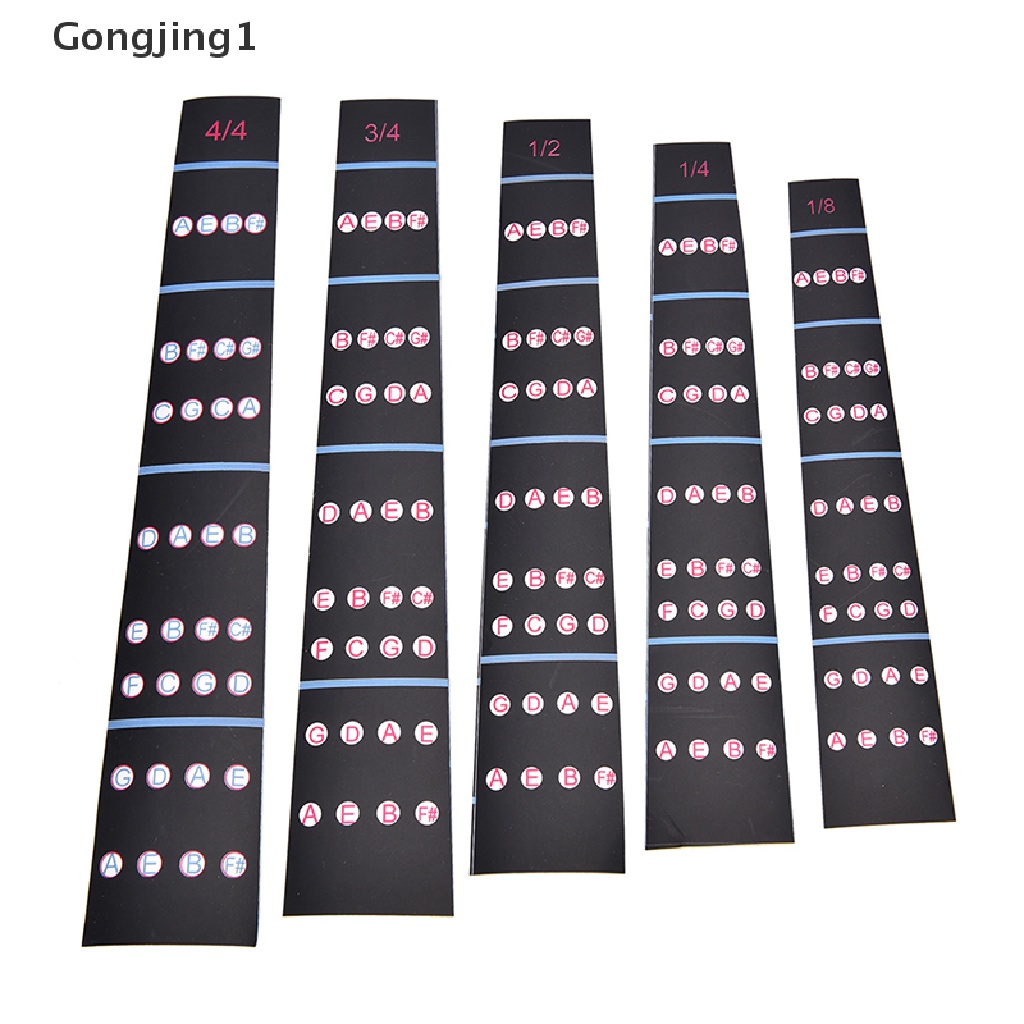 Gongjing1 Stiker Penanda Fretboard Biola 1 / 8-4 / 4 Untuk Pemula