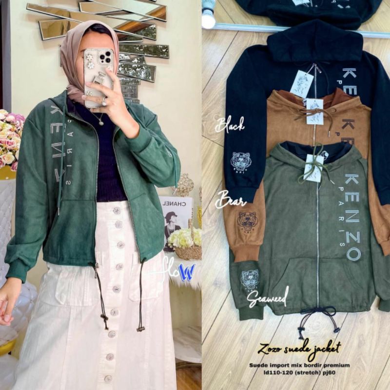 ZOZO SUEDE JACKET ORI BY FLOW JAKET KEKINIAN geli
