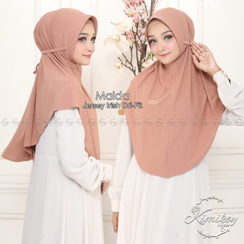 Kimikey MAIDA Jilbab Instan Jersey Irish Dry Fit Kerudung Bergo Pad Hijab