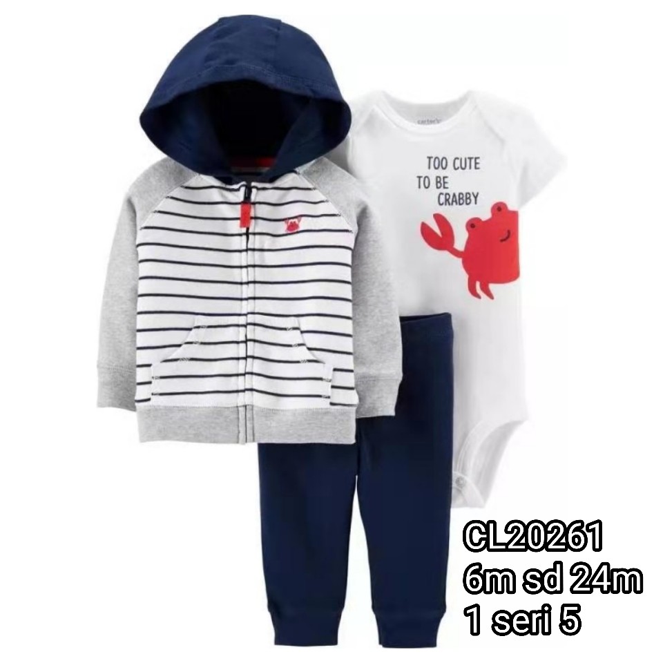 Catell Love Setelan Jaket 3in1 Baby Boy&amp;Girl