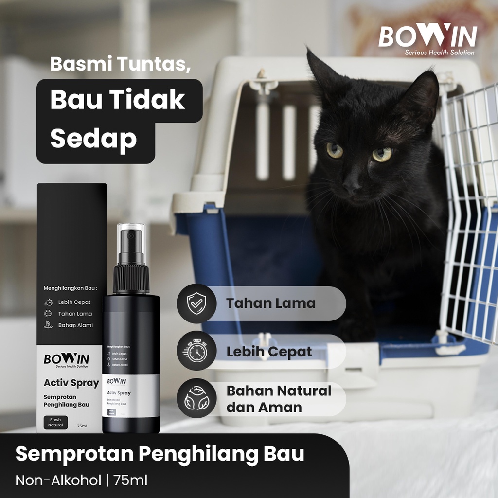 Bowin Activ Spray - Parfum Helm Motor/ Penghilang Bau Jaket &amp;Sepatu