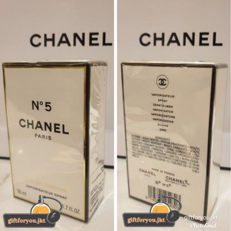 Chanel Paris N°5 Original Eau De Perfume 100 ml Wanita EDP N5 Channel No. 5 Perempuan Original