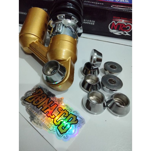 ring baut L besi chrome / manisan baut 14 / pemanis skok bawah cb gl100 tiger megapro shock belakang