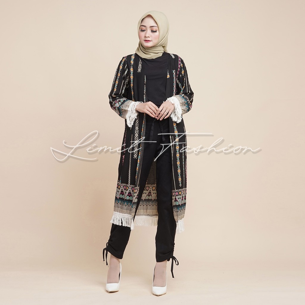  CARDIGAN  MOTIF BOHEIMIAN OUTER PANJANG  MOTIF CARDIGAN  