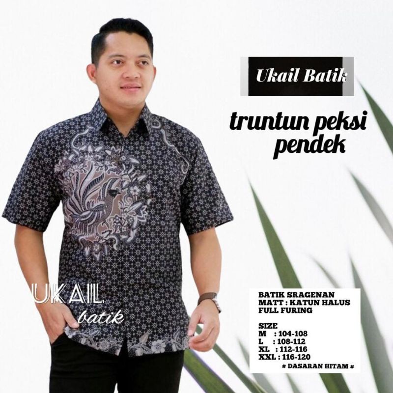 Paling Murah Truntum Peksi Pdk Kemeja Batik Pria Full Furing Katun Sragenan 809EA70iZdEO7bk