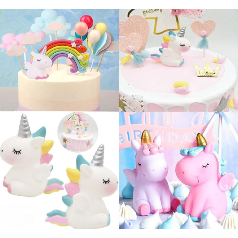 Topper Unicorn/Topper Birthday Cake/Dekorasi Cake/Unicorn Topper