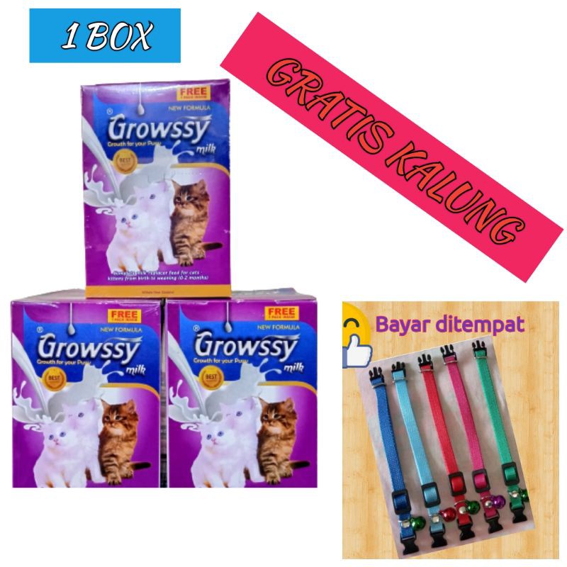 1 Box Susu Kucing Groswssy GRATIS Kalung Kuc1 boing lonceng