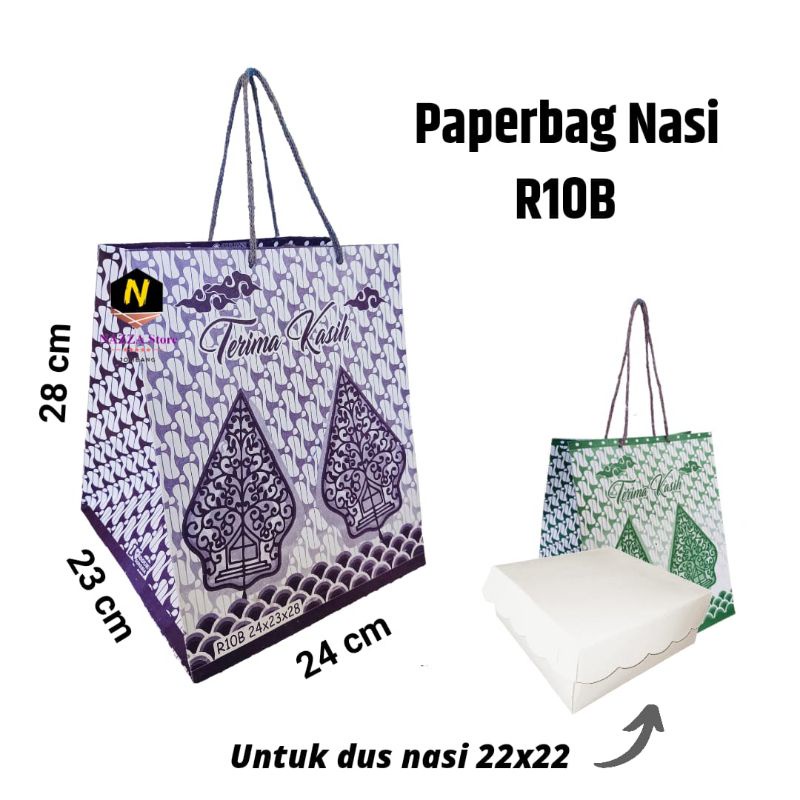 

Paperbag Songgong Tas Hajatan 24x23x28 cm isi 12 pcs