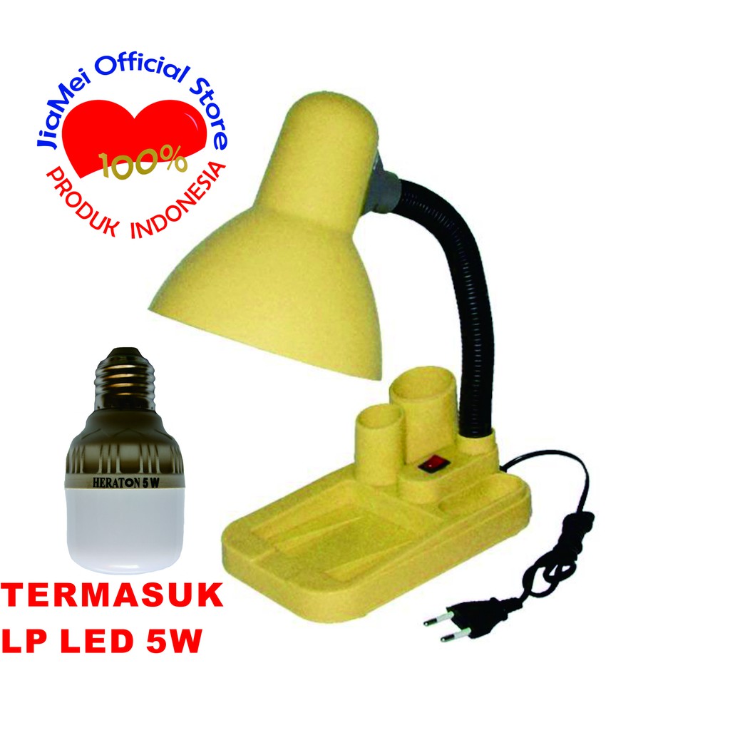 LAMPU MEJA BELAJAR / LAMPU BACA JM-8808S + LED 5WATT JIAMEI