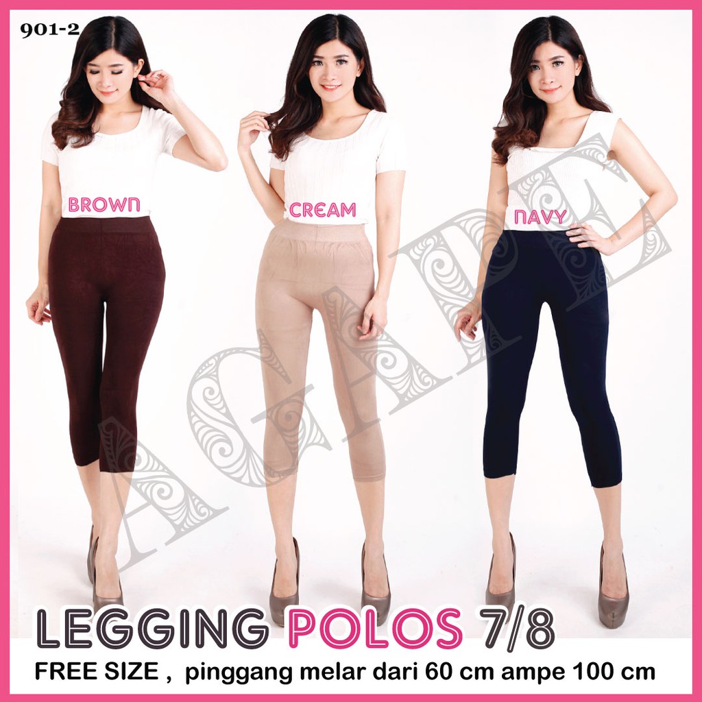 Legging Polos 7/8 / Legging 701 901-2 / Legging Pendek wanita / Legging Polos Pendek / Legging import / ying fashion