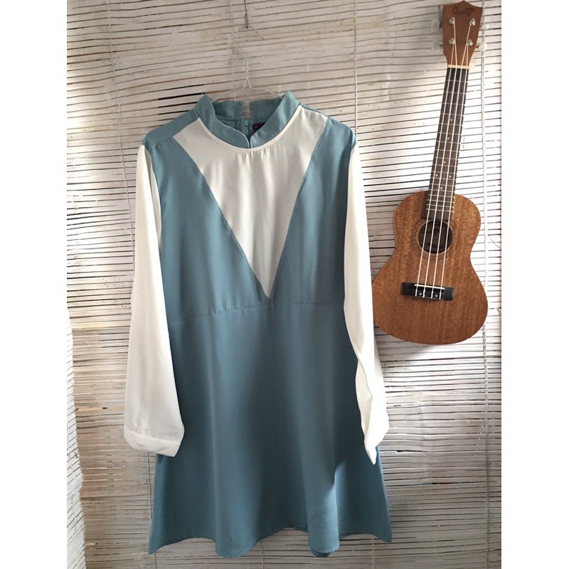 Elzatta Tunik Tosca Kombinasi Putih (Preloved)