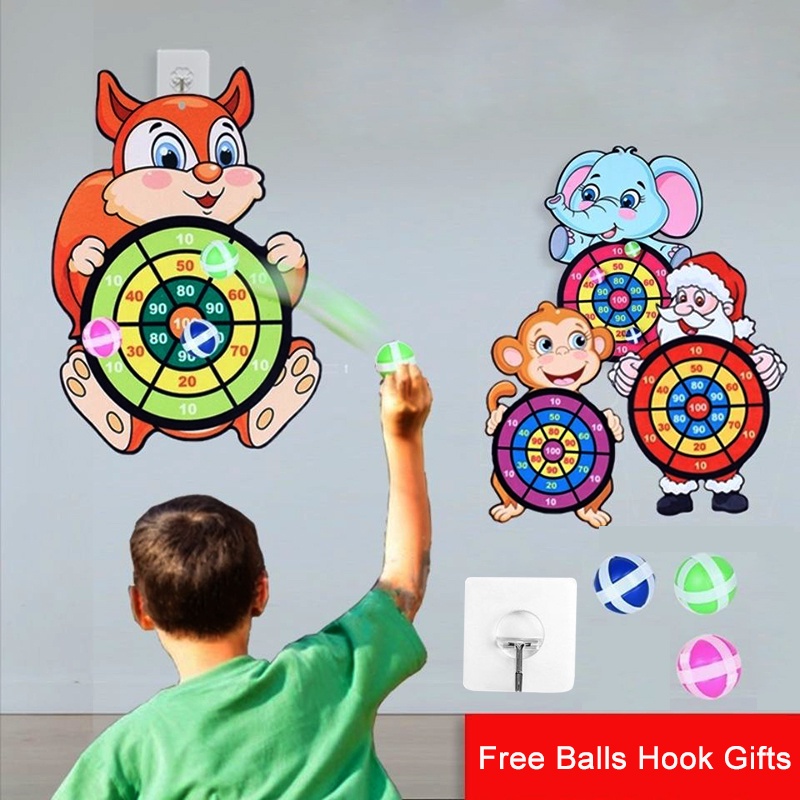 Mainan Papan Target Dart Motif Kartun Untuk Anak